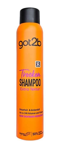 Schwarzkopf got2b Trocken Shampoo Extra Textur 200 ml – Schnelle Haarauffrischung und Volumen