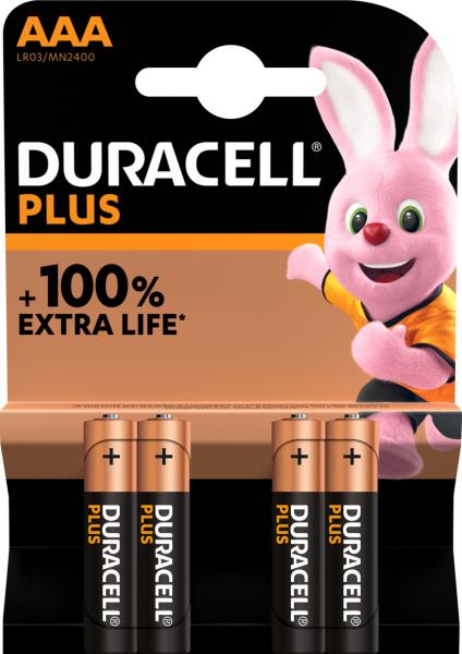 Duracell Plus Extra Life AAA LR03 4er-Pack