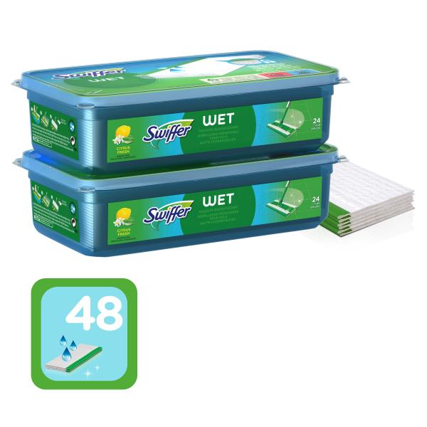 Swiffer Wet Wischtücher Nachfüllpackung 48er (2x24 Tücher)